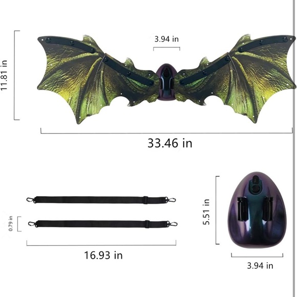 *NWT* LED & noise making dragon/dinosaur wings - Picture 2 of 6